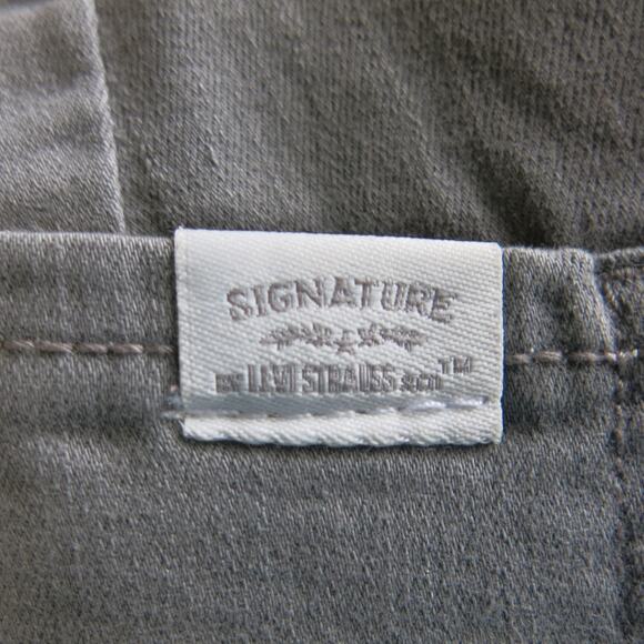 SIGNATURE LEVIS *NWT* Modern Ankle Jegging Size 4 Elastic Waist Mid Rise Gray - Picture 5 of 10
